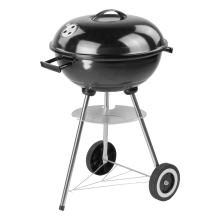 KCT Round Kettle BBQ Charcoal Garden Patio Compact Steel Barbecue Adjustable Heat Control