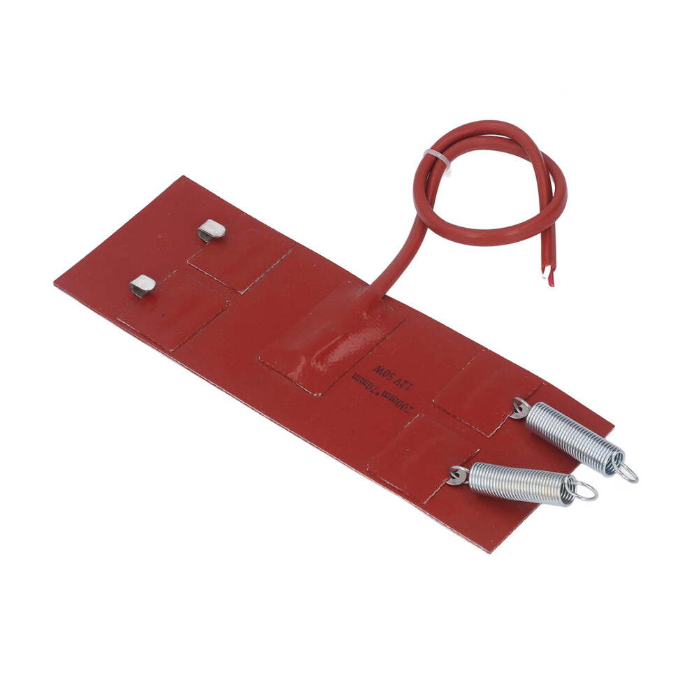 50W Waterproof Silicone Oil Pan Heater Pad Dc12v 200X70mm 8751390078675