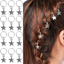 Gold Star Hair Braid Charms 12PCS FivePointed Star Dreadlock Accessories Jewelry for Women