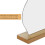 Acrylic Portable Makeup Mirror with Wooden Base, Irregular Design 2