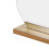 Acrylic Portable Makeup Mirror with Wooden Base, Irregular Design 9