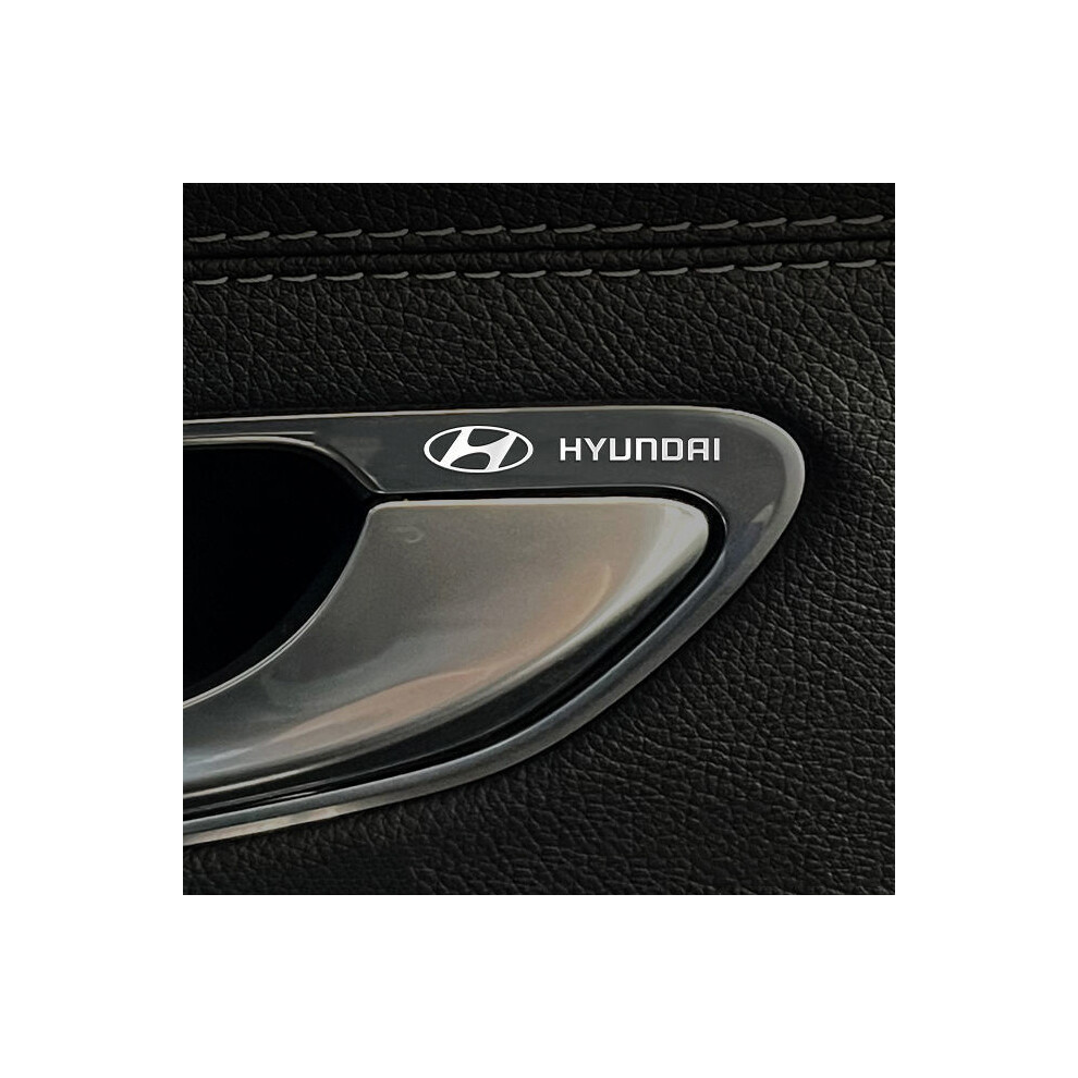 (Hyundai) 10Pcs/Set Metal Car Emblem Stickers, Electroplated Finish (5X1cm) 4069369447990