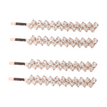 Rhinestone Hair Pins Set with Elegant Alloy Finish for Wedding Party Updos