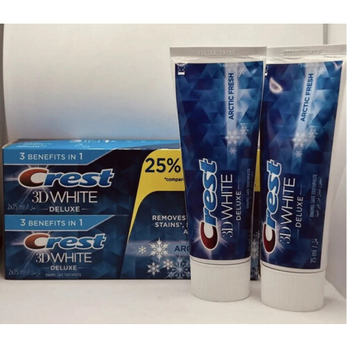 Crest Crest 3D White Advanced Glamorous White Toothpaste, 75ml Twin Pack