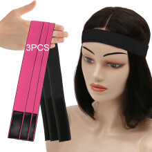 Wig Grip Band with Adjustable Hook Strap, 3 PCS Lace Wig Melt Bands for Secure Lace Front Wig Installations