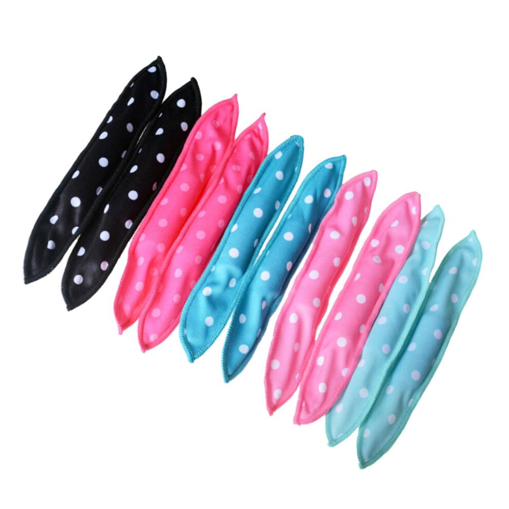 Black/Green 30Pcs Heatless Hair Curlers No Heat Sponge Rollers For Overnight Styling Rosy