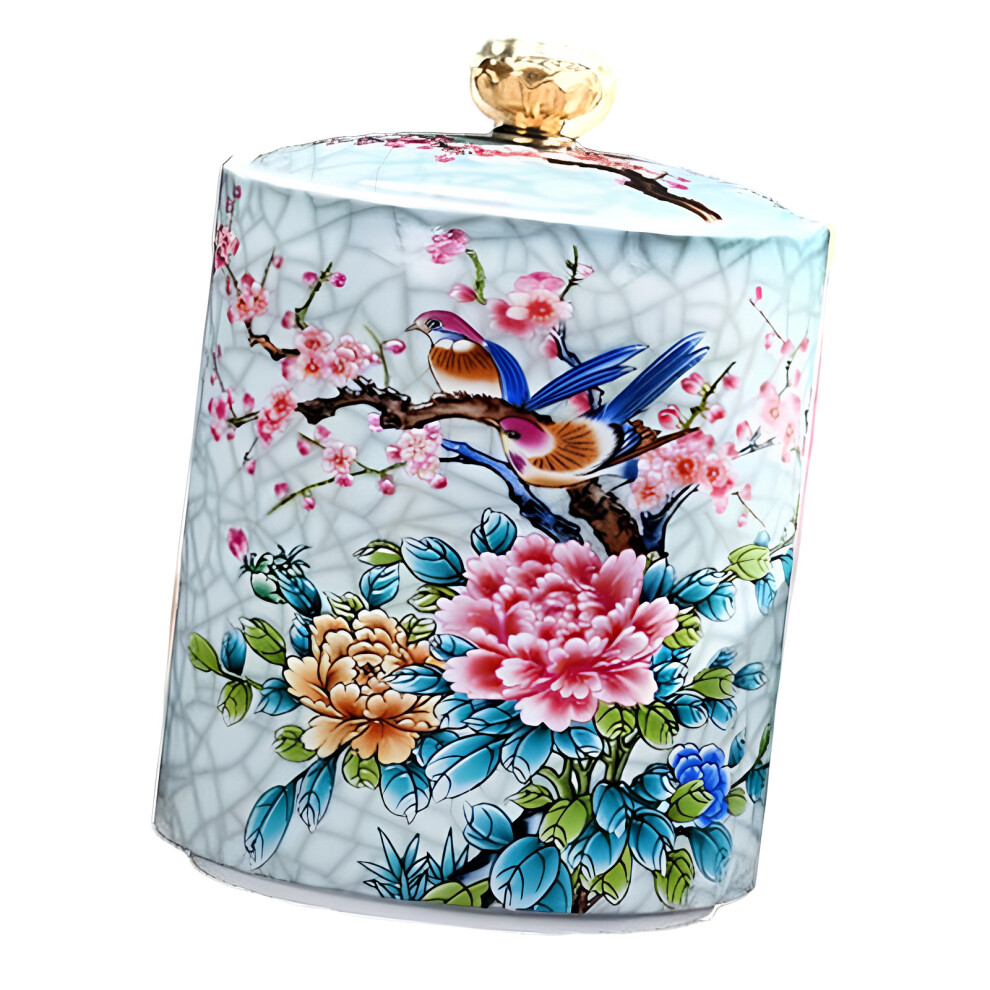 Efficient Retro Ceramic Tea And Salt Container With-Magpie 7754003895356