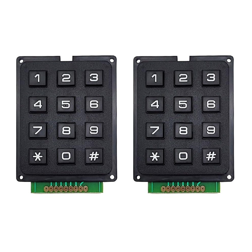 2Pcs 3X4 Matrix Keypad 12 Button Module For Arduino And Microcontroller Numeric Input 9455672866248