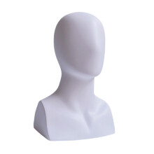 Mannequin Head with Shoulders for Wig Styling and Jewelry Display, Lightweight Durable Stand