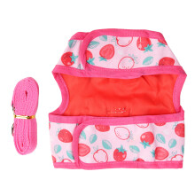 Pink Cartoon Strawberry Pet Dress