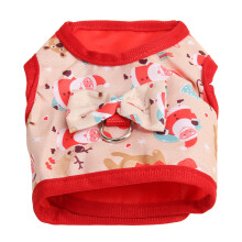 Cute Rabbit Vest Harness Set with Father Christmas Pattern, Small Pet Leash