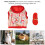 Cute Rabbit Vest Harness Set with Father Christmas Pattern, Small Pet Leash 9