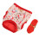 Cute Rabbit Vest Harness Set with Father Christmas Pattern, Small Pet Leash 15