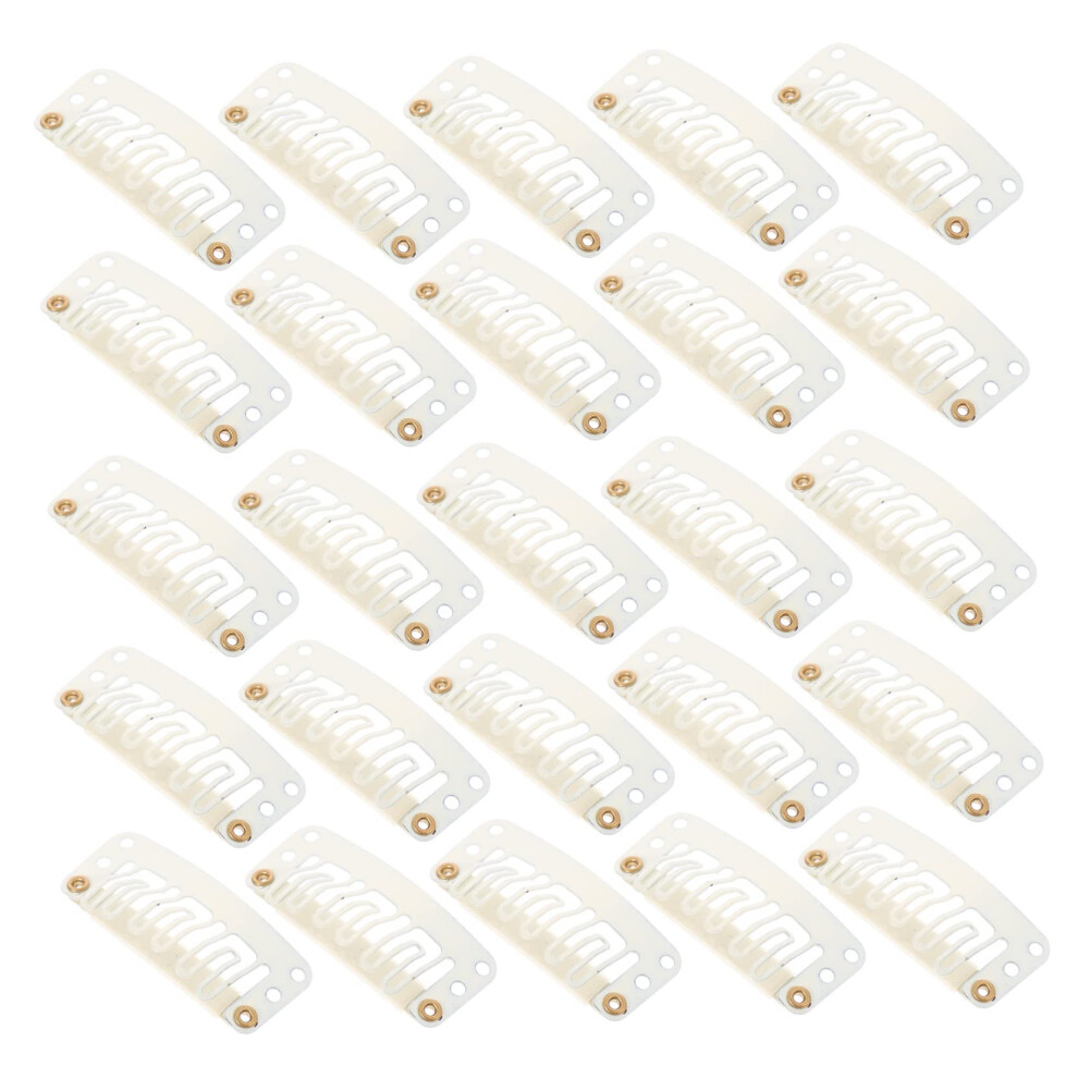 Wig Clips 60pcs Brown U Shape Snap Hair Extension Clips for Weaving with Gentle Hair Protection