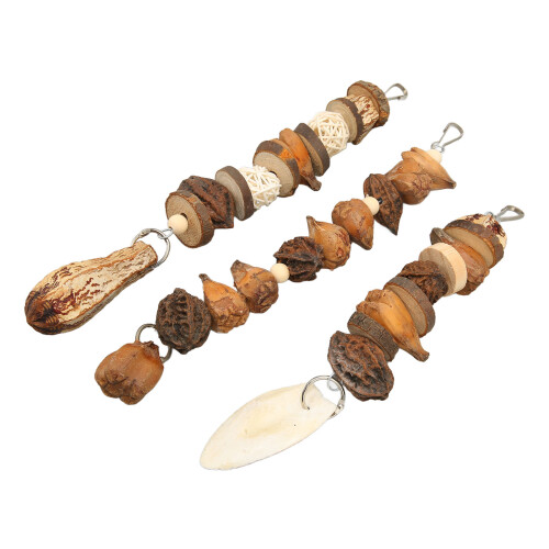 Bird Bite Toy Set Nutty Vine Ball Cuttlebone Hanging Parrot Chewing String 2