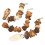 Bird Bite Toy Set Nutty Vine Ball Cuttlebone Hanging Parrot Chewing String 4