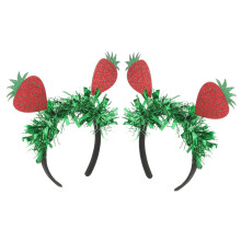 Strawberry Headband with Antennas EyeCatching Cute Fruit Design for Party Festival 2Pcs