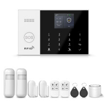 Smart Home Security System with 4G GSM Alerts, Wireless Alarm Kit Compatible with Alexa and Google, No Monthly Fees, 10 Piece Set