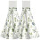 2PCS  Absorbency Hanging Kitchen Towels with Leaf Pattern and Loop for Kitchen and Bathroom 1