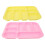 2Pcs Storage Tray with Divided Compartments, Durable Plastic Organizer for Snacks, Bathroom and More 1