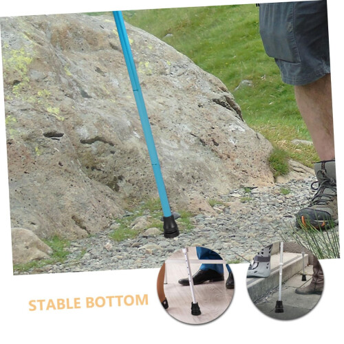 Cane Tips with Durable Rubber and Plastic Ends, Universal 19mm Walking Stick Replacement 2