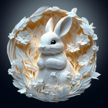 Wooden Rabbit Jigsaw Puzzle for Adults with Intricate Animal Pieces, Unique 3D Bunny Gift 100pcs