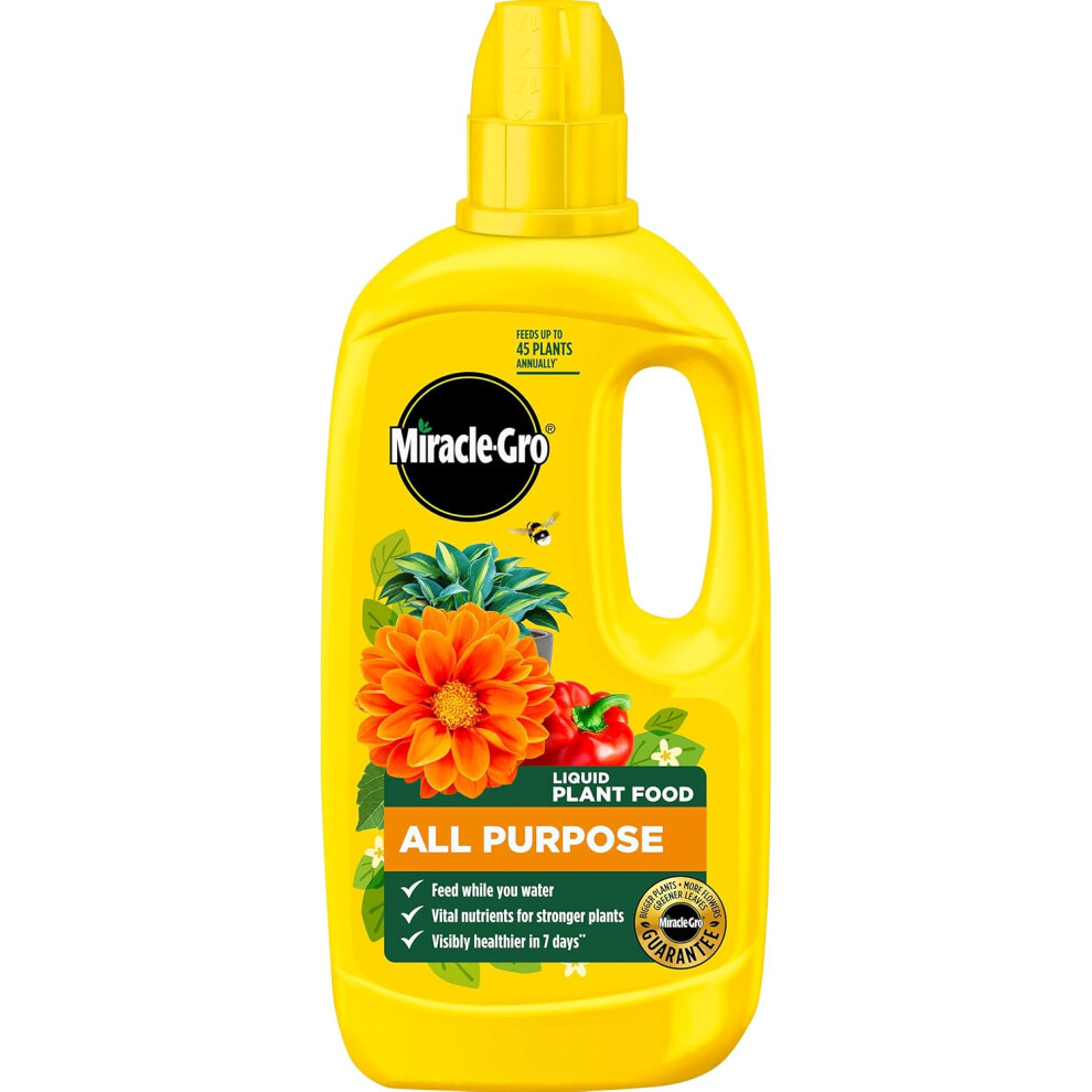 Miracle-Gro All Purpose Liquid Plant Food 800Ml - Grows Plants 2X Bigger