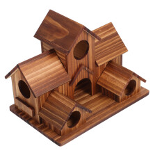 Weatherproof Outdoor Wooden Birdhouse and Feeder with Cozy Nesting Space for Garden Birds