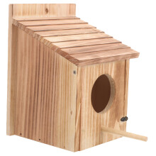 Wooden Bird House for Outdoor Garden, Rustic Design, Easy Clean, Gift for Bird Lovers