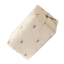 Elegant Bowknot Quilted Cosmetic Storage Pouch For Women-BE