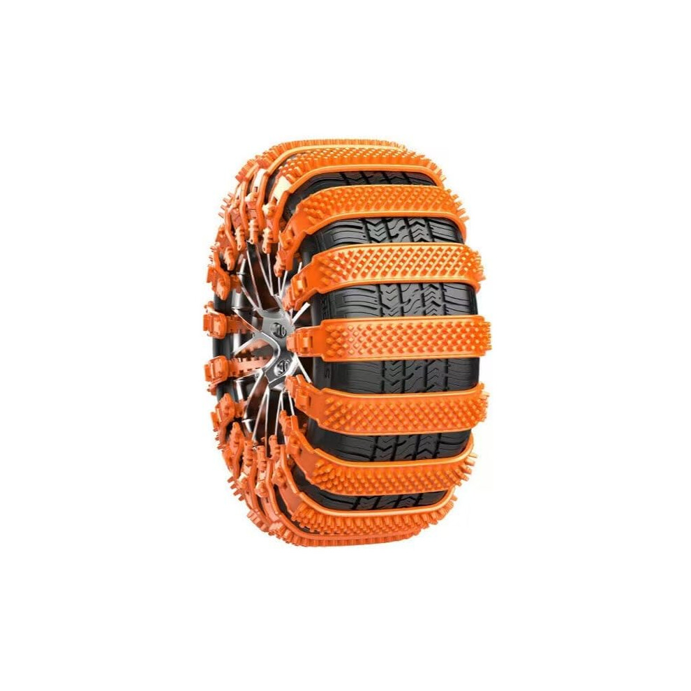 Universal Snow Tire Chains 10 Pack Heavy Duty Antiskid Reusable Tpu For Car Truck Suv 9455672868556