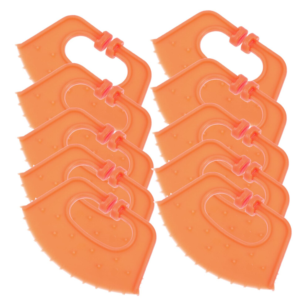 Orange Calf Weaner Nose Clips 10 Pack Reusable Cattle Weaning Tool Discourages Nursing