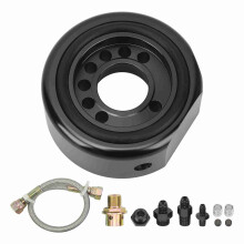 11-teiliges Aluminium-Ölfilter-Sandwichplatten-Adapterset für B18 B20 Motoren, schwarz