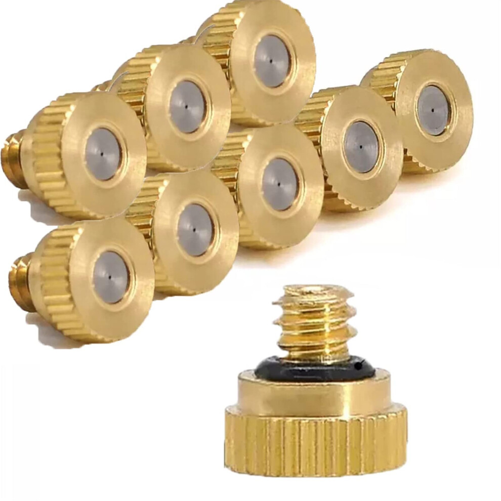 10PCS Low Pressure Brass Misting Nozzles Leakproof AntiDrip for Patio Garden Cooling and Irrigation-image-OPC-PSP7DG2-NEW
