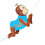 Blue Rope Climbing Monkey Pull String Toy with Interactive Motion and Durable Design 1