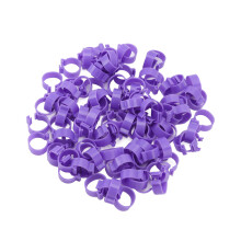 18mm Chicken Foot Rings 100 Pack Purple