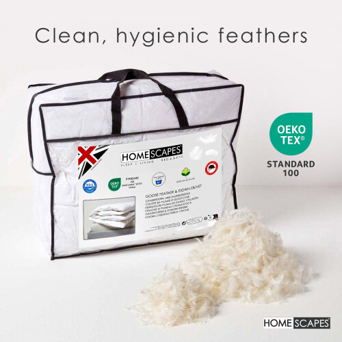 Homescapes (King) Goose Feather and Down 2.5 Tog  Summer Duvet 2