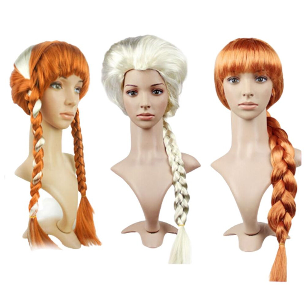 Unisex Synthetic Long Braid Cosplay Wig For Women, Halloween, Christmas