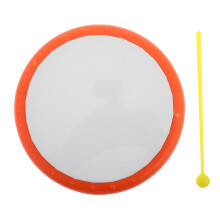 Kids Hand Drum with Sticks  Durable Bright Orange Plastic Percussion for School Music Lessons