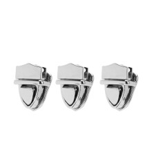 Pack of 10 Tuck Lock Clasp for DIY Leather Bags & Wallets Classic Glossy Finish