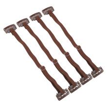 4 Stück Gesichtslifting-Band-Set mit Haarclip, verstellbar, elastisch, braun, für Augen & Falten