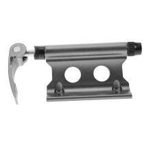 Mountain Bike Fork Mount with Quick Release Skewer, Alloy Holder for Transport and Storage, Silver
