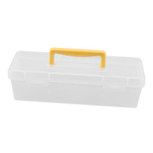 Sewing Storage Box with Handle, MultiCompartment Craft Supplies Organizer, Secure Lid Closure