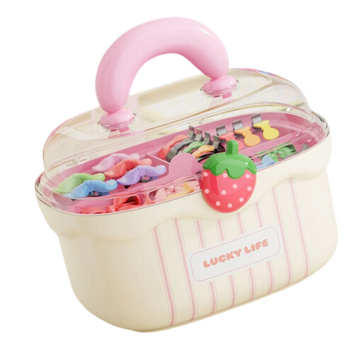 Elegante kinderhaaraccessoires Dubbellaags opslagcontainer-2