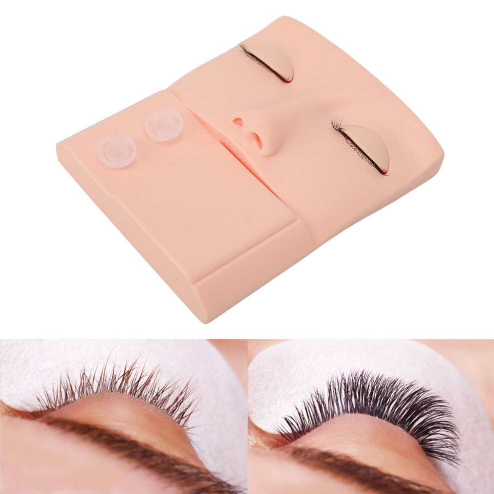 Pink Pvc Lash Mannequin Head For Eyelash & Makeup Practice, 127Mm