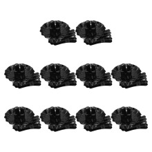 10 stuks ijzeren kandelaars decoratieve standaardclips-Zwart