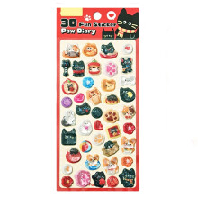 Cartoon Animal Sticker Embossed Decorative Sticker-Pawpaw Diary
