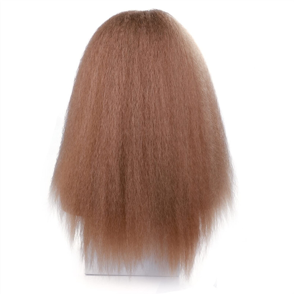 Unisex Black Synthetic Headband Wig For Women 18 Inches Natural Afro Kinky Straight Readytowear Hair