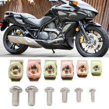 115 Stück Auto U-Nut Clip Set, 4 Größen, Bunt verzinkter Stahl