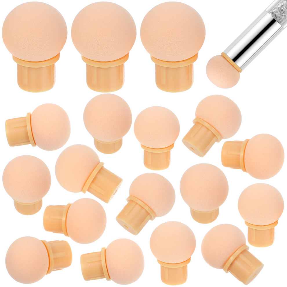 Ohphcall 30Pcs Soft Sponge Replacement Heads For Diy Gradient Nail Art Pens
